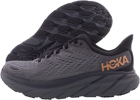 HOKA ONE ONE Clifton 8 Women's Running Shoes Black Gray